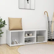 Klupa za spremanje obuce bijela 105x35x35 cm konstruirano drvo