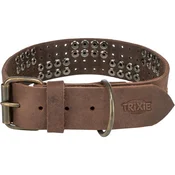 Trixie ovratnica za pse Rivet usnjena S-M 34-40 cm/30 mm rjava
