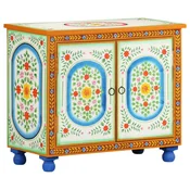 Ročno barvana komoda 70x35x60 cm trden mangov les