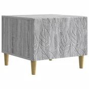vidaXL Klubska miza Siva Sonoma 50 x 49 x 40 cm Inženirski les