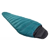 Spalna vreča Warmpeace Solitaire 250, modro zelena/črna (195 cm - desna zadrga)