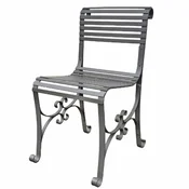 Casa Padrino Art Nouveau Wrought Iron Garden Chair Gray - Garden & Patio Furniture