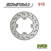 NG Honda NX/SR/SLR/FM/FX 650 zadnji zavorni disk jeklen 220 mm 92-06
