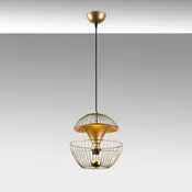 Viseca svjetiljka u zlatnoj boji s metalnim sjenilom o 30 cm Telmander – Opviq lights