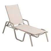 Kettler KETTLER BASIC PLUS aluminijska ležaljka za sunčanje, taupe/bež, nosivost 120 kg
