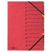 PAGNA Organizator mapa PAGNA, EASY, DIN A4, karton, 12 predelkov, rdeča, (21651339)