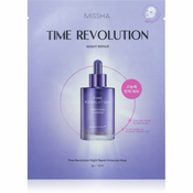 Missha Time Revolution Night Repair Ampoule maska proti gubam iz platna 30 g