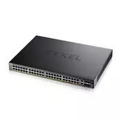 XGS2220-54HP, L3 Access Switch, 600W PoE, 40xPoE+/10xPoE++, 48x1G RJ45 2x10mG RJ45, 4x10G SFP+ Uplink, incl. 1 yr NebulaFlex Pro
