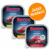 9x300g Rocco Classic za pse, čista govedina, vampi, perutninska srca