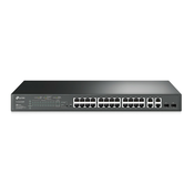 TP-Link Omada SL2428P, Upravljano, L2, Fast Ethernet (10/100), Podrška za napajanje putem Etherneta (PoE), Montaža u poslužiteljski ormar, 1U