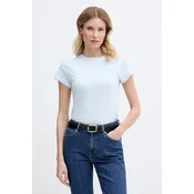 Tommy Hilfiger Majica WW0WW48702 Svetlo modra Slim Fit