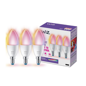 SET 3xLED RGBW prigušiva sijalica C37 E14/4,9W/230V 2200-6500K CRI90 Wi-Fi-WiZ