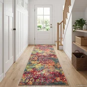 vidaXL Preproga runner LESAKA barvito 100 x 250 cm Diamantni žamet