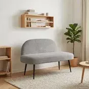 vidaXL Oblazinjena klop z naslonom Svetlo siva 110 x 60 x 76 cm Žamet