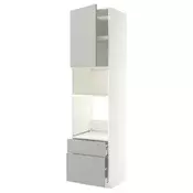 METOD / MAXIMERA Visoki element za ugradne uredaje, bela/Havstorp svetlosiva, 60x60x240 cm
