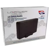 HDD rack LC POWER LC-35U3-Hydra, 3.5, SATA, USB3.0, Black, aluminium / plastic