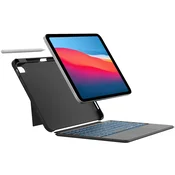 ROOFEI ovitek s tipkovnico za iPad 10. generacije (10,9, 2022) – črna