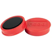 Nobo Magnet za ploščo, premer 38mm, bel, 10 kos