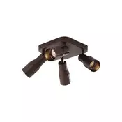 Kvadratni stropni reflektor Stanley, temno bronasta barva, GU10, 50 mm, 4 luči