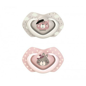 Canpol babies silikonska varalica 0-6m bonjour paris 2 kom 22/647 pink ( 22/647_pin )