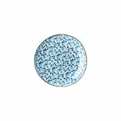 Modro-bel keramičen krožnik MIJ Daisy, o 23 cm