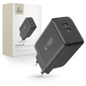 OMREŽNI POLNILEC TECH-PROTECT NC45W-GAN 2-PORT NETWORK CHARGER PD45W BLACK