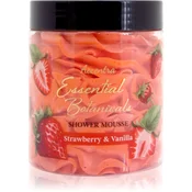 Accentra Essential Botanicals Shower Mousse pena za prhanje z vonjem Strawberry & Vanilla 200 g