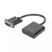 Digitus Konverter/adapter audio-video vga u hdmi, 1080p fhd, s audio 3.5mm minijack