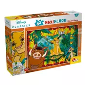 Levji kralj 2 v 1, 60-delna maxi sestavljanka in pobarvanka 70x50 cm – Lisciani