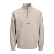 JACK & JONES Majica JJESoho greige/črna
