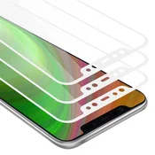 Cadorabo CADORABO Xiaomi Pocophone F1 - Zaščitna folija v transparentno z belo - 3-pack Kaljeno steklo za zaščito zaslona s trdoto 9H in 3D dotikom, (20553303)