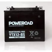 Moto akumulator YTX12-BS Poweroad (Brez vzdrževanja, 12V 10Ah)