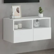Zidni TV ormaric bijeli 60 x 30 x 30 cm od konstruiranog drva