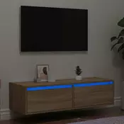 Vidaxl vidaXL TV omarica z LED osvetlitvijo sonoma hrast 100x35,5x25 cm