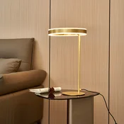 Namizna svetilka Lucande LED Yekta, medeninaste barve, 59 cm, z možnostjo - Dnevna soba/jedilnica - Dizajn - Kovina