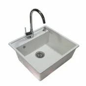 Sudopera sa slavinom Selena, Chrome Swan, Ugradni dozer, Granit, Hrom