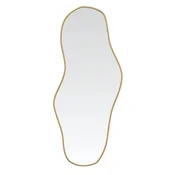 Vidaxl Stensko ogledalo zlato 60x25 cm