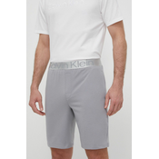 Kratki doljnji dio pidžame Calvin Klein Underwear za muškarce, boja: siva, bez uzorka