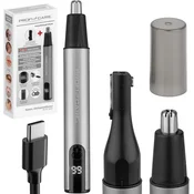 ProfiCare ProfiCare USB-C trimer za nos, ušesa in konture, črn