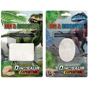 Komplet za izkopavanje fosilov dinozavrov (2 različna)