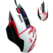 Gaming miš A4Tech Bloody - W95 MAX, opticki, bijelo/crveni