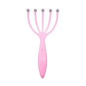 Generic 2 kosa roza masažer s petimi kremplji, ročni praskalnik za glavo, masažni kremplji za lasišče, (21128917)