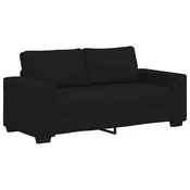 Vidaxl Dvosed črne barve 180x77x82 cm blago