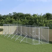 Vanjski kavez za pse srebrni 2 x 14 x 2 m od pocincanog celika