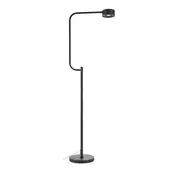 Črna LED zatemnitvena stoječa svetilka s kovinskim senčilom (višina 130 cm) Hugo – Markslöjd