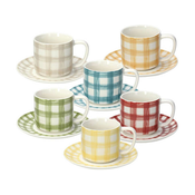 TOGNANA set skodelica za čaj s podstavkom Ivy Caledonia 200ml, 6 kos, porcelan