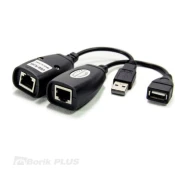 Ekstender za prenos signala Usb, Utp kabal, Crni