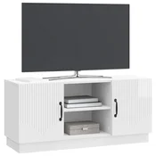 TV omarica 102 x 34,5 x 47 cm Bela visok sijaj Inženirski les