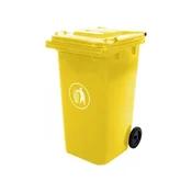 MIRPOL zunanji koš za smeti, 240 L, rumena