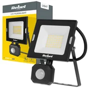 Rebel TOOLS 30W zunanji LED reflektor črn 4000K IP44 s senzorjem gibanja
